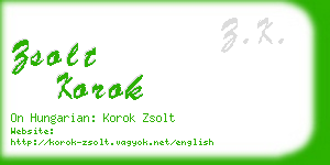 zsolt korok business card